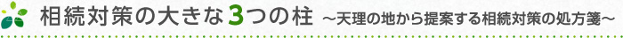 相続対策の大きな3つの柱～天理の地から提案する相続対策の処方箋～